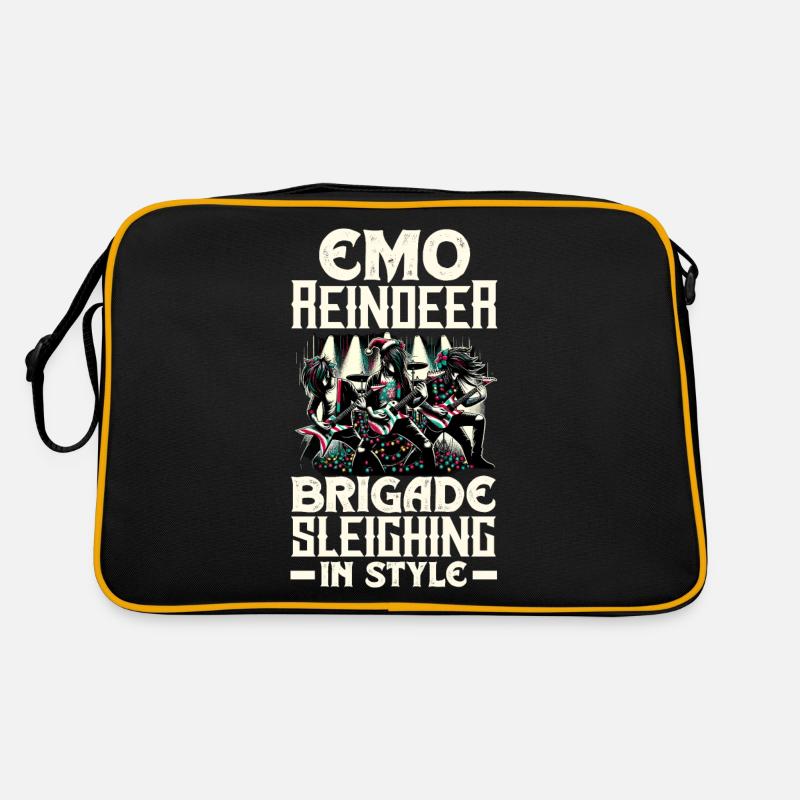 Emo Reindeer Brigade Sleighing in Style Emocore Retro Bag