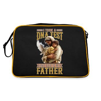 I Took A Dna Test And God Is My Father 38 - Retro Bag - black/gold - Back