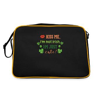 Embrassez-moi Im pas irlandais Im juste mignon - Sac Retro - noir/or - Dos
