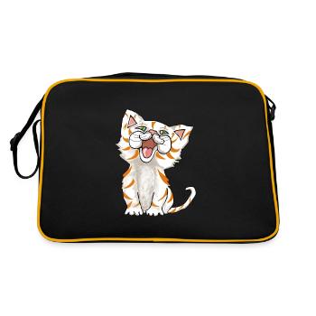 Basil the Brave (kitten) - Retro Bag - black/gold - Back