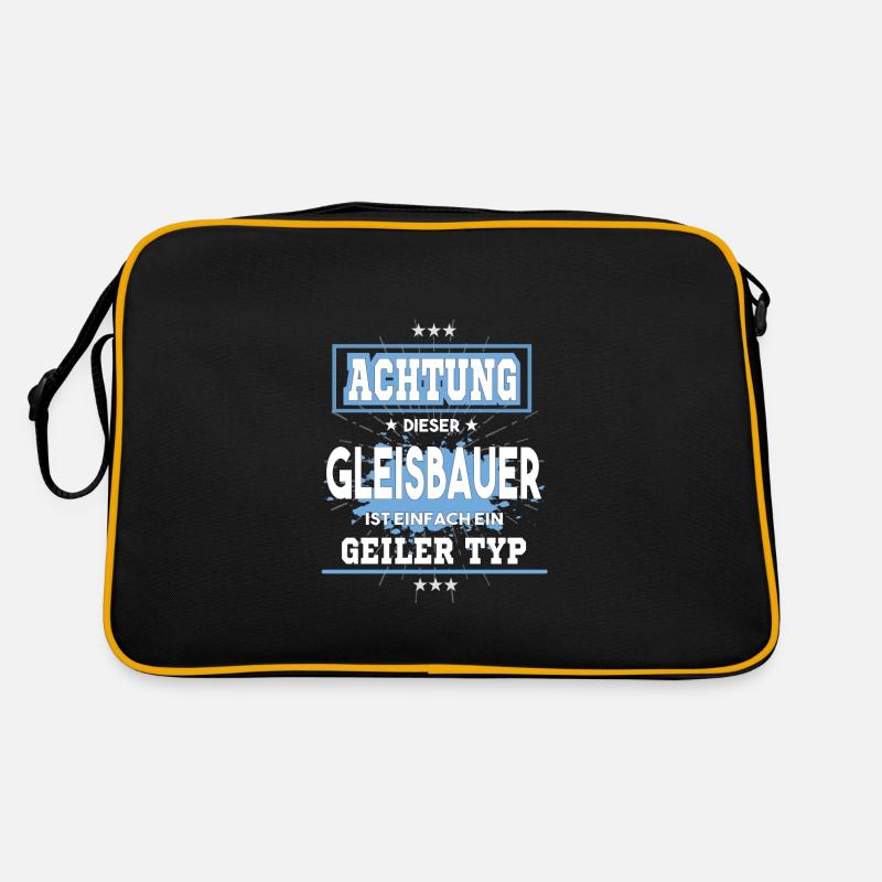 Gleisbauer ist einfach ein geiler Typ T-Shirt Retro Tasche