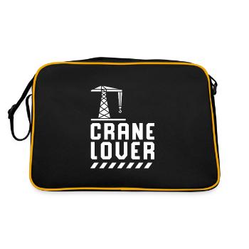 Crane Lover Crane Driver Crane Crane Cranes - Retro Bag - black/gold - Back