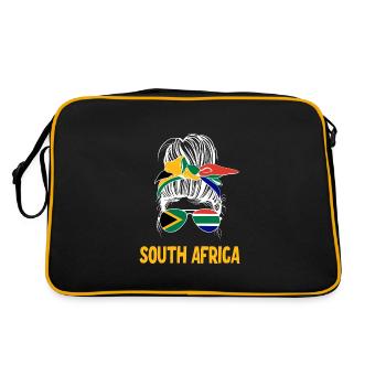 Messy Bun Afrique du Sud - Sac Retro - noir/or - Dos