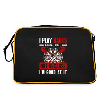 Dart Dartboard Sport Competition - Retro Bag - black/gold - Back