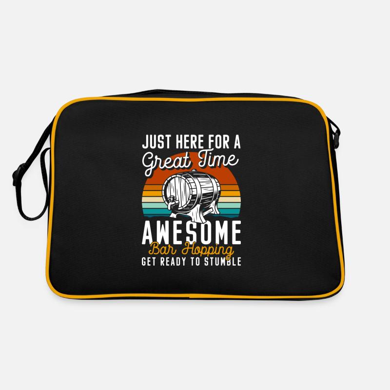 Bar Hopping Alcohol Bachelor Party Retro Bag