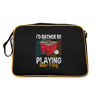 Beer Pong Game Celebration Team Sports - Retro Bag - black/gold - Back