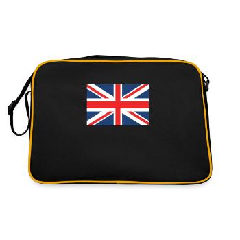 Union jack - Retro Tasche - Schwarz/Gold - Hinten