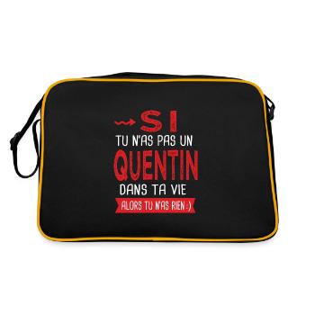Quentin Si tu n as pas un Quentin dans ta vie - Sac Retro - noir/or - Dos