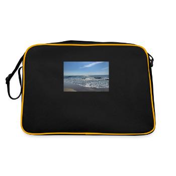 Wellen - Retro Tasche - Schwarz/Gold - Hinten