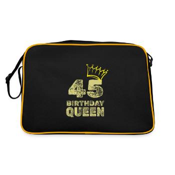 Age 45 - Retro Bag - black/gold - Back