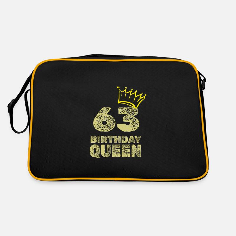 Geburtstag 63 - Retro Tasche - Schwarz/Gold