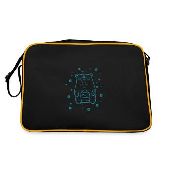 gros ours mignon - Sac Retro - noir/or - Dos