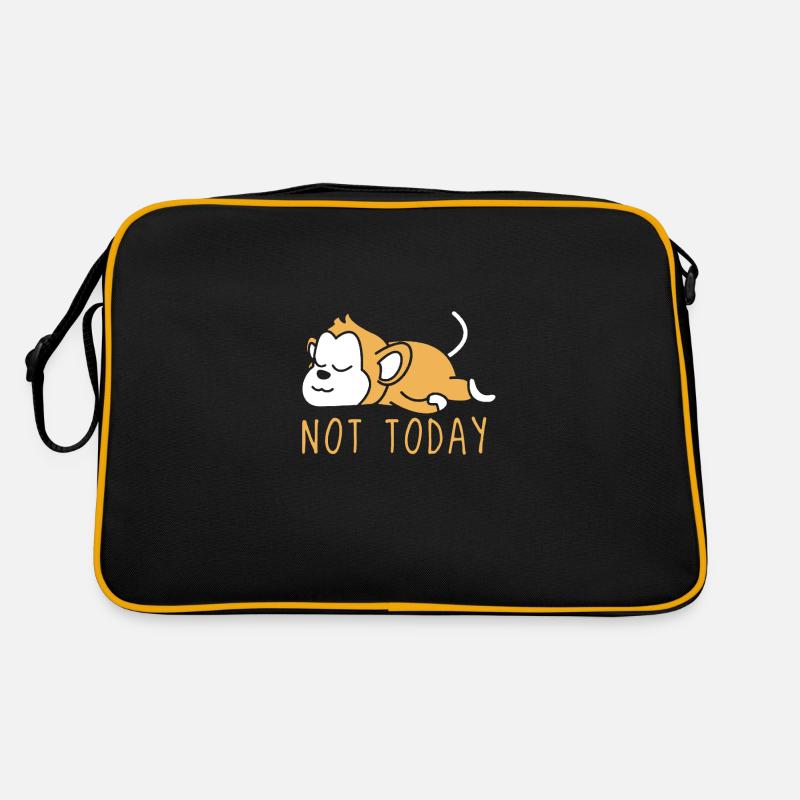 Äffchen not today print Retro Tasche