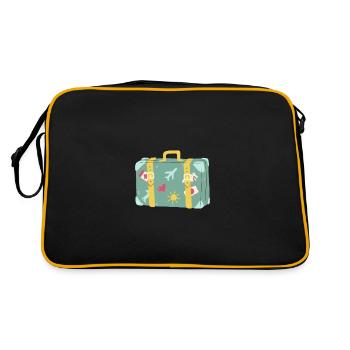 Suitcase Suitcase For The Holiday Travel Gift - Retro Bag - black/gold - Back