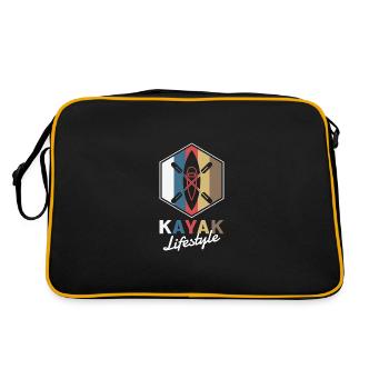 Canoë canoë canoë rétro cadeau d’eau vive - Sac Retro - noir/or - Dos