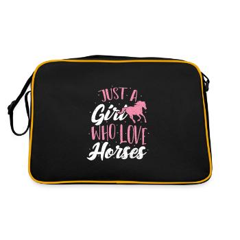 Juste une fille qui aime les chevaux - cheval - Sac Retro - noir/or - Dos