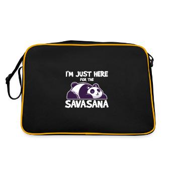 Je suis ici pour l'exercice Savasana Yoga Panda - Sac Retro - noir/or - Dos
