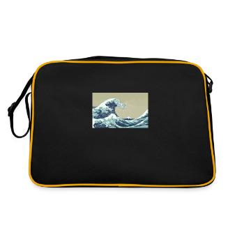 Great Wave of Kanagawa - Retro Bag - black/gold - Back