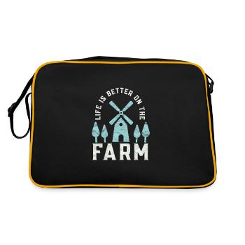 Farming Life is Better On The Farm Farmer Arable - Retro Bag - black/gold - Back