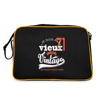 Je suis vintage cadeau humour anniversaire 71 ans - Sac Retro - noir/or - Dos