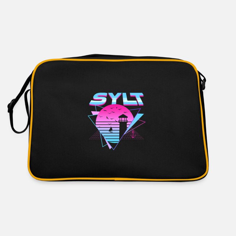 Île de Sylt- Sylt vacances 80s Synthwave Vaporwave Sac Retro