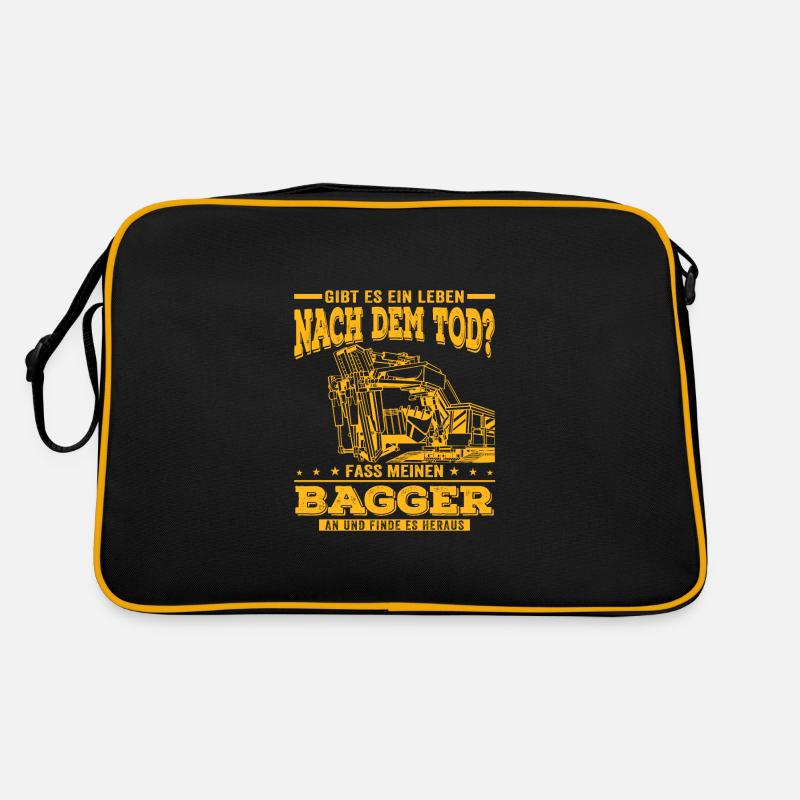 Baggerfahrer Baggern Bagger Baggerführer Retro Tasche