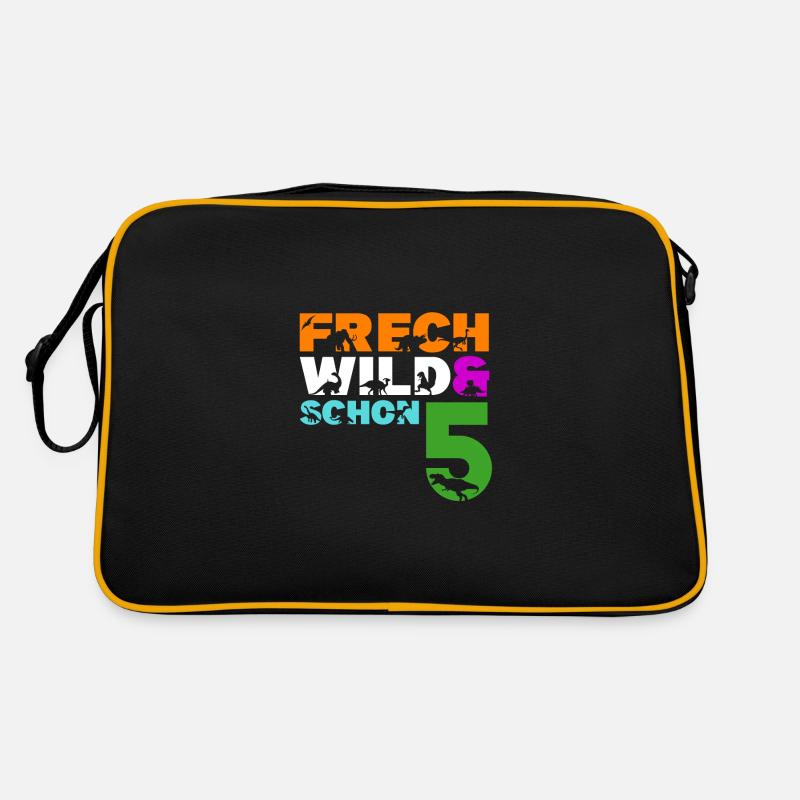 Frech Wild & schon 5 - 5. Geburtstag 5 Jahre alt Retro Tasche