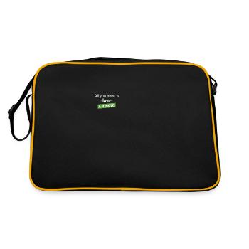 plant daddy all you need is a plant jungle - Sac Retro - noir/or - Dos