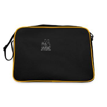 Chat mignon avec plantes chaton et jardinier - Sac Retro - noir/or - Dos