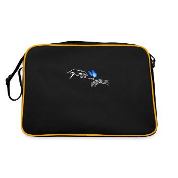 Butterfly Satans blue Butterfly grunge Goth - Sac Retro - noir/or - Dos