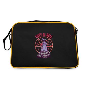 Cute as Hell pentagram goth grunge - Sac Retro - noir/or - Dos