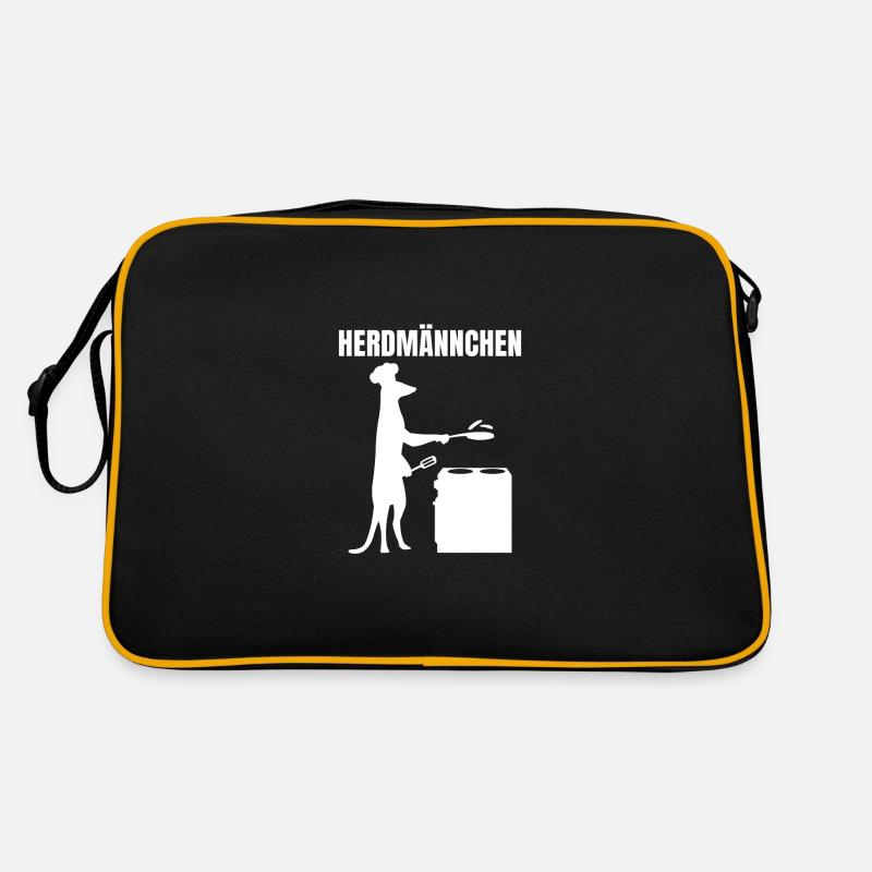 Herdmännchen Essen Kochen Lustiger Koch Retro Tasche