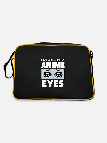 Ne m'obligez pas à utiliser mes yeux d'Anime. - Sac Retro - noir/or - Dos