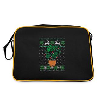 Plantes Monstera Ugly Christmas Style - Sac Retro - noir/or - Dos