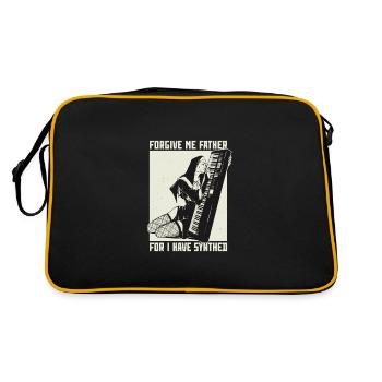 Synth Techno Musique Funny Synthesizer - Sac Retro - noir/or - Dos
