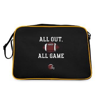 Tous dehors, tous les matchs - Football - Sac Retro - noir/or - Dos