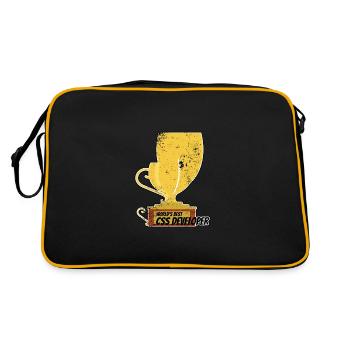 Distressed Funny World's Best CSS Developer Trophy - Retro Bag - black/gold - Back