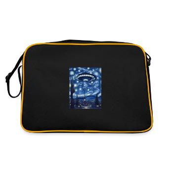UFO Art Funny and Creative Uap UFO - Retro Bag - black/gold - Back