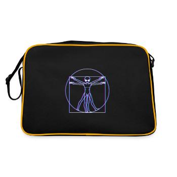 Creation of Aliens UFO Contact Alien - Retro Bag - black/gold - Back