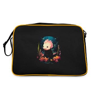 Mignon Axolotl Lover Artwork - Sac Retro - noir/or - Dos