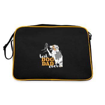 Le meilleur papa de berger australien au monde - Sac Retro - noir/or - Dos