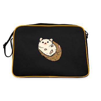 Hérisson mignon pour les amoureux des animaux Hérisson - Sac Retro - noir/or - Dos