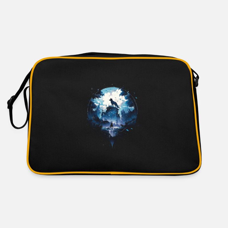 Majestic Wolf Wolves Retro Bag