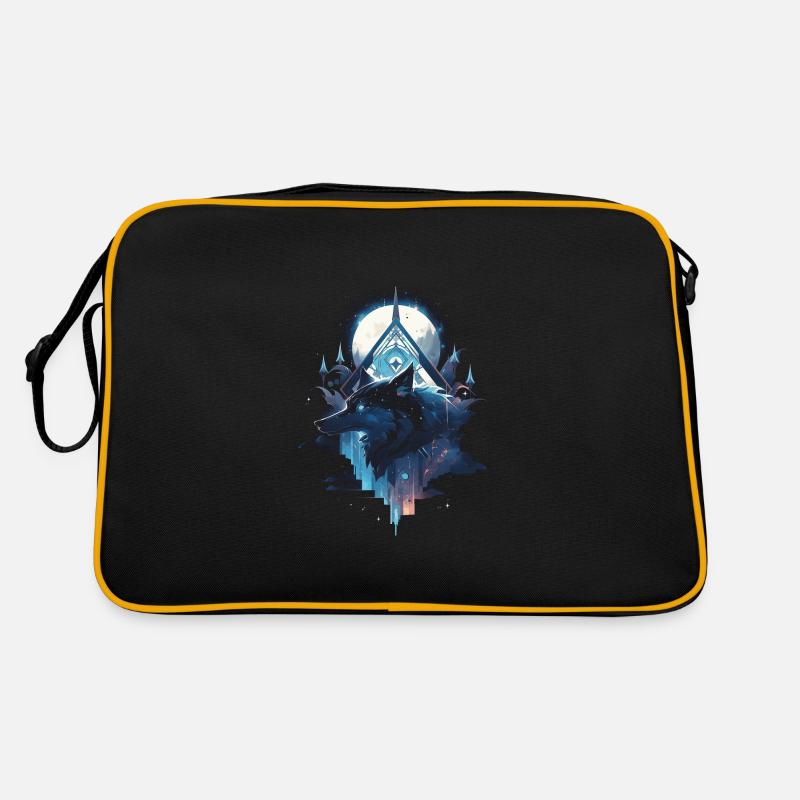 Majestic Wolf Wolves Retro Bag