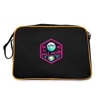 Thailand Koh Phangan Full Moon Party - Retro Tasche - Schwarz/Gold - Hinten