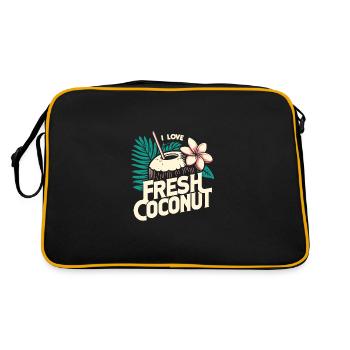 I love fresh coconut - Retro Bag - black/gold - Back
