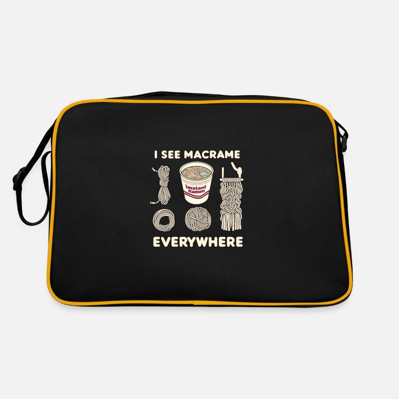 Drôle de macramé disant macramé partout Sac Retro