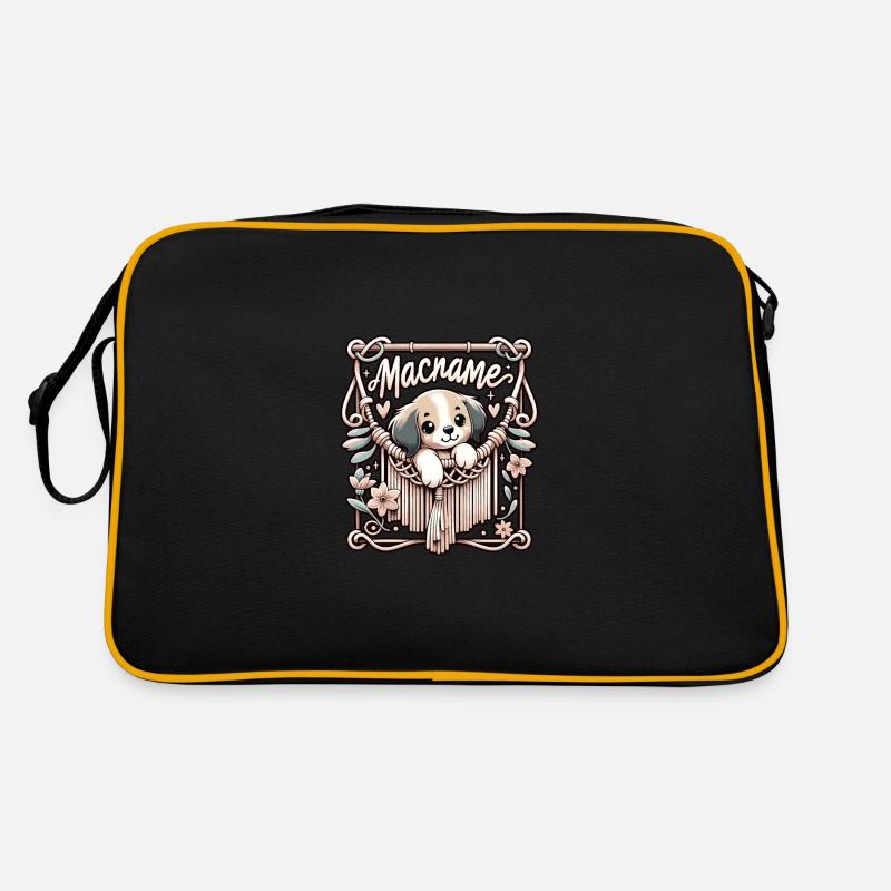 Drôle de macramé chien artiste macramé Sac Retro