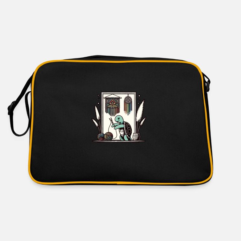 Drôle de macramé tortue artiste macramé Sac Retro