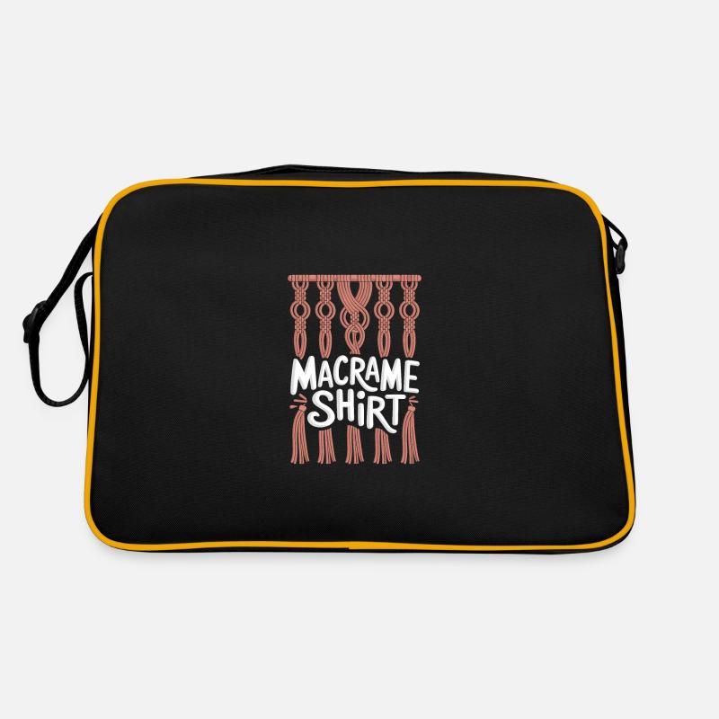 Funny macrame quote for boho macrame lovers Retro Bag